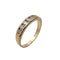 Bague 54 Bague demi-alliance en or jaune 18 carats et diamants 58 Facettes