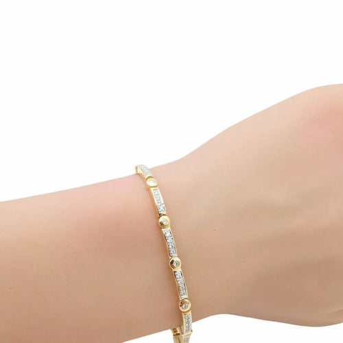 Bracelet Bracelet en or jaune 18 carats et diamants 58 Facettes