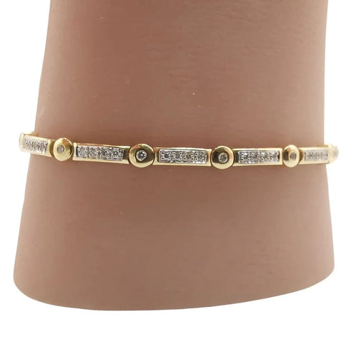 Bracelet Bracelet en or jaune 18 carats et diamants 58 Facettes