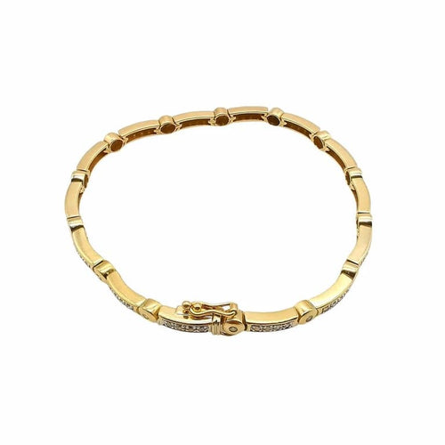 Bracelet Bracelet en or jaune 18 carats et diamants 58 Facettes