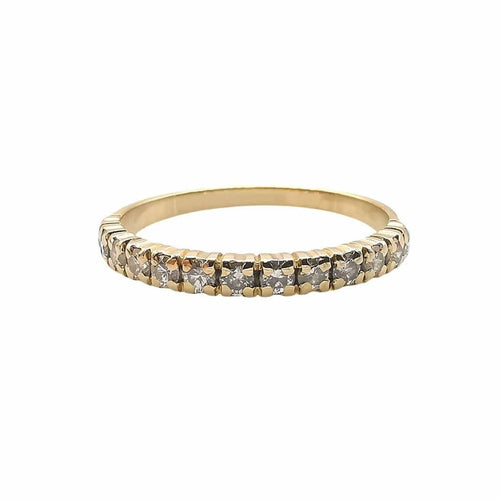 Bague 53 Alliance américaine - Bague en or jaune 18 carats et diamants 58 Facettes