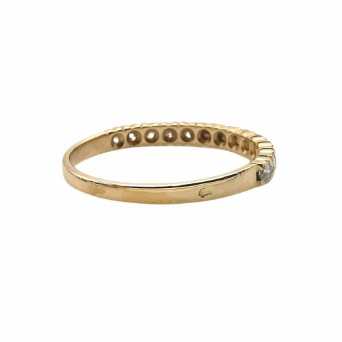 Bague 53 Alliance américaine - Bague en or jaune 18 carats et diamants 58 Facettes