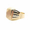Bague 68 Bague chevalière en or jaune 18 carats 58 Facettes