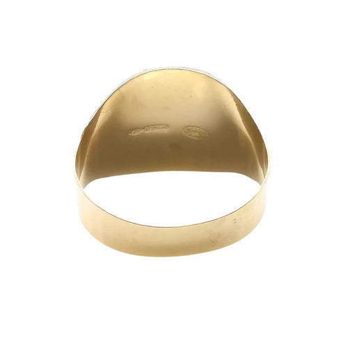 Bague 68 Bague chevalière en or jaune 18 carats 58 Facettes
