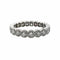 Bague 52 Alliance américaine - Bague en or blanc 18 carats et diamants 58 Facettes
