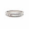Bague 57 Alliance américaine demi-tour en or blanc 18 carats et diamants 58 Facettes