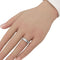 Bague 57 Alliance américaine demi-tour en or blanc 18 carats et diamants 58 Facettes
