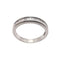 Bague 57 Alliance américaine demi-tour en or blanc 18 carats et diamants 58 Facettes
