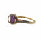 Bague 54 Bague en or jaune 18K avec améthyste et diamants 58 Facettes