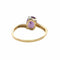 Bague 54 Bague en or jaune 18K avec améthyste et diamants 58 Facettes