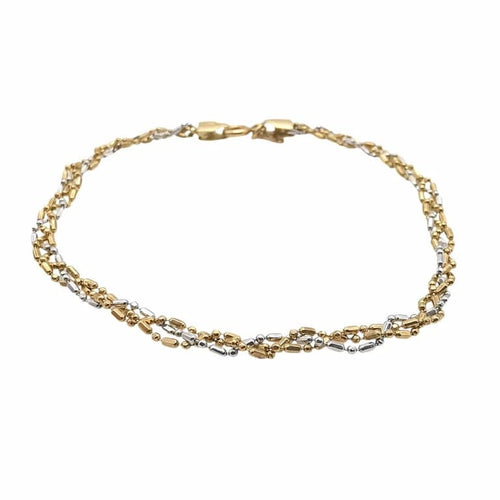Bracelet Bracelet en or jaune et or blanc 18 carats 58 Facettes