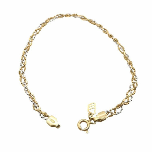 Bracelet Bracelet en or jaune et or blanc 18 carats 58 Facettes