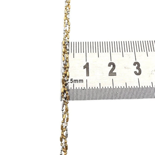 Bracelet Bracelet en or jaune et or blanc 18 carats 58 Facettes
