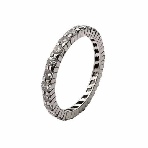 Bague 48 Alliance américaine - Bague en or blanc 18 carats et diamants 58 Facettes