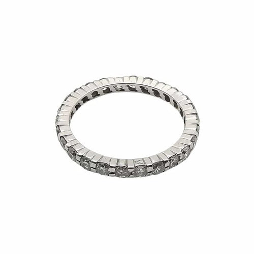 Bague 48 Alliance américaine - Bague en or blanc 18 carats et diamants 58 Facettes