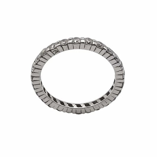 Bague 48 Alliance américaine - Bague en or blanc 18 carats et diamants 58 Facettes