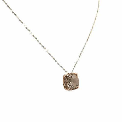 Collier Collier avec pendentif en or jaune 18 carats, citrine et diamants 58 Facettes