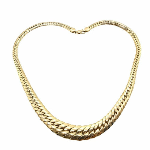 Collier Collier maille anglaise en or jaune 18 carats 58 Facettes