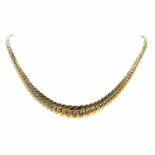 Collier Collier maille anglaise en or jaune 18 carats 58 Facettes