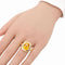 Bague 60 Bague en or jaune 18 carats sertie d’une citrine 58 Facettes