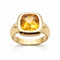 Bague 60 Bague en or jaune 18 carats sertie d’une citrine 58 Facettes