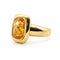Bague 60 Bague en or jaune 18 carats sertie d’une citrine 58 Facettes