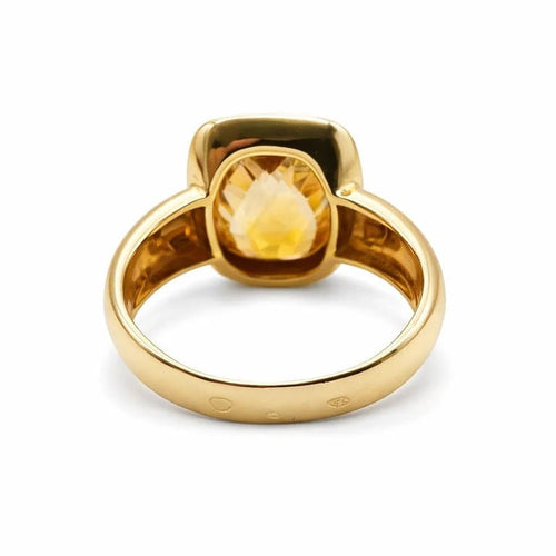 Bague 60 Bague en or jaune 18 carats sertie d’une citrine 58 Facettes