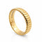 Bague 57 Boucheron Quatre Grosgrain - Alliance en or jaune 18K 58 Facettes