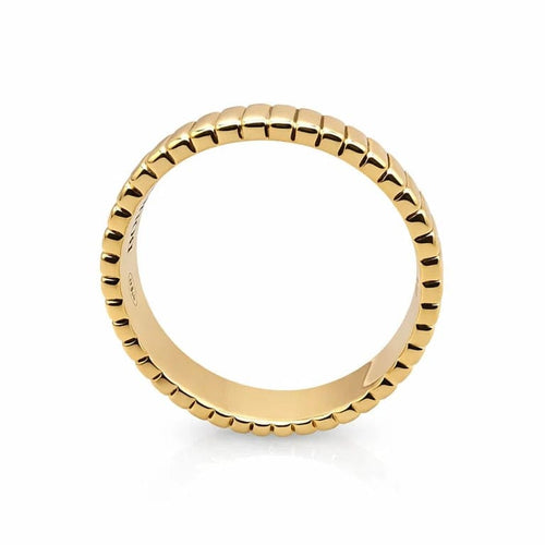 Bague 57 Boucheron Quatre Grosgrain - Alliance en or jaune 18K 58 Facettes