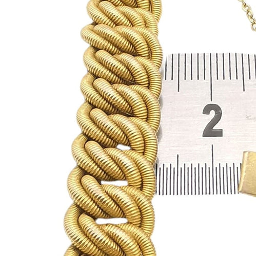 Bracelet Bracelet maille américaine en or jaune 18 carats, pièce 5 francs (1860) 58 Facettes