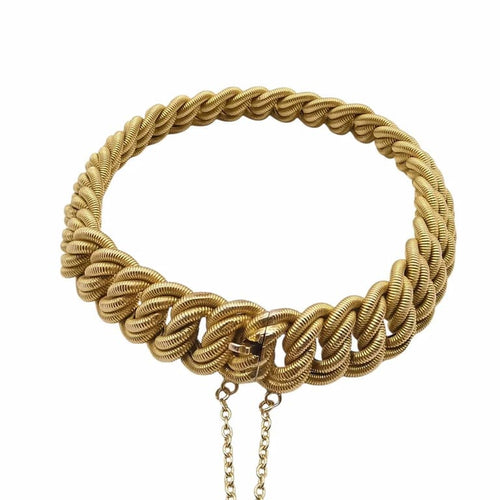 Bracelet Bracelet maille américaine en or jaune 18 carats, pièce 5 francs (1860) 58 Facettes