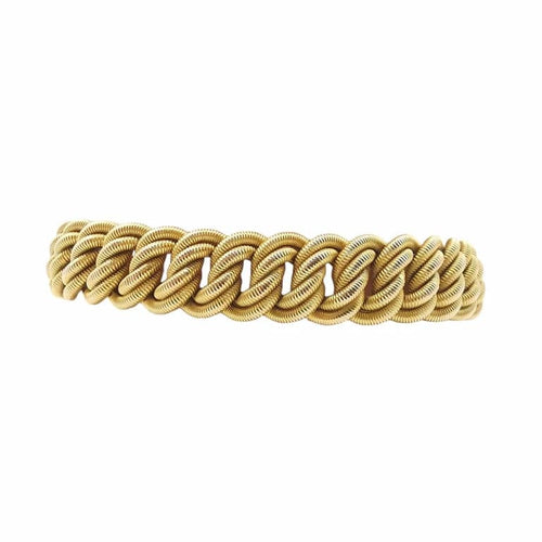 Bracelet Bracelet maille américaine en or jaune 18 carats, pièce 5 francs (1860) 58 Facettes