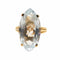 Bague 51 Bague en or jaune 18 carats sertie d’une aigue-marine 58 Facettes