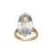 Bague 51 Bague en or jaune 18 carats sertie d’une aigue-marine 58 Facettes
