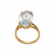 Bague 51 Bague en or jaune 18 carats sertie d’une aigue-marine 58 Facettes