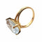 Bague 51 Bague en or jaune 18 carats sertie d’une aigue-marine 58 Facettes