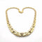 Collier Collier maillons haricots doublés en or 18 carats deux tons 58 Facettes