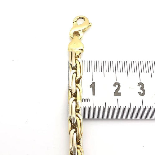 Collier Collier maillons haricots doublés en or 18 carats deux tons 58 Facettes