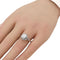 Bague 58 Bague dôme en or blanc 18 carats et diamants 58 Facettes