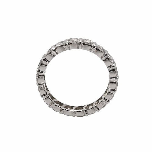 Bague 51 Alliance américaine - Bague en or blanc et diamants 58 Facettes