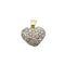 Pendentif Pendentif cœur en or jaune 18 carats et diamants 58 Facettes