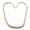 Collier Collier maille palmier en chute en or jaune et or blanc 18 carats 58 Facettes