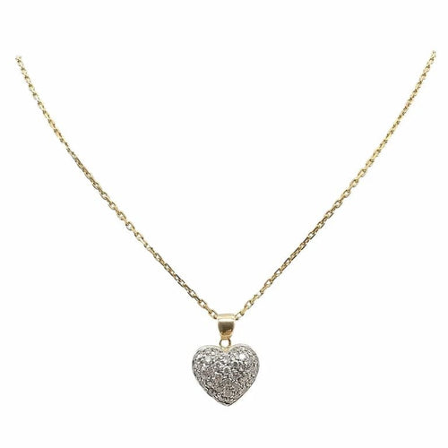 Collier Collier cœur - Pendentif en or jaune 18 carats et diamants 58 Facettes