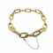 Bracelet Bracelet en or jaune 18 carats avec chaînette de sûreté 58 Facettes