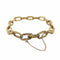 Bracelet Bracelet en or jaune 18 carats avec chaînette de sûreté 58 Facettes