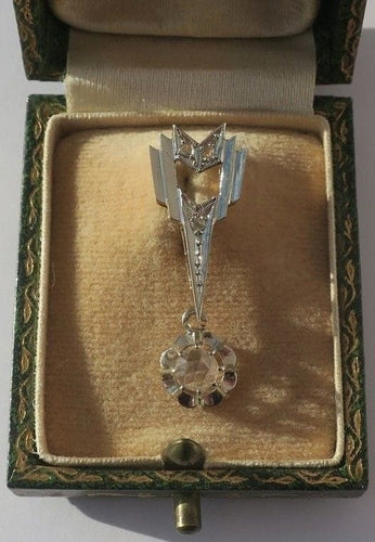 Pendentif Art Déco - Pendentif flèche en or jaune, or blanc et diamants 58 Facettes