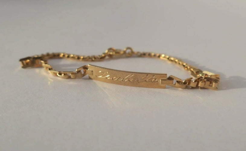 Bracelet Bracelet gourmette d'identité en or rose 18k 58 Facettes