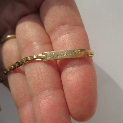 Bracelet Bracelet gourmette d'identité en or rose 18k 58 Facettes