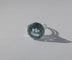 Bague 53 Bague cocktail solitaire en or blanc 18 carats avec aigue-marine 58 Facettes