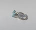 Bague 53 Bague cocktail solitaire en or blanc 18 carats avec aigue-marine 58 Facettes